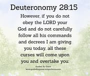 WILL COME UPON YOU / DEUTERONOMY 28:15