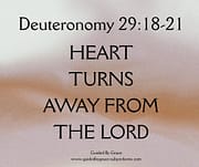 HEART TURNS AWAY FROM THE LORD / DEUTERONOMY 29:18-21