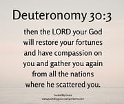 GATHER YOU AGAIN FROM ALL THE NATIONS / DEUTERONOMY 30:3
