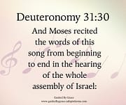 THIS SONG / DEUTERONOMY 31:30