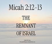 THE REMNANT OF ISRAEL / MICAH 2:12-13