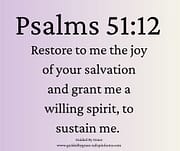 RESTORE TO ME THE JOY OF YOUR SALVATION