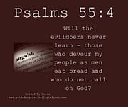 MY HEART IS IN ANGUISH WITHIN ME / PSALMS 55:4
