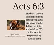 FULL OF THE SPIRIT AND WISDOM / ACTS 6:3