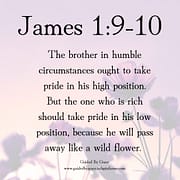 THE BROTHER IN HUMBLE CIRCUMSTANCES ... THE ONE WHO IS RICH / James 1:9-10