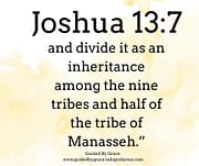 DIVIDE IT AS AN INHERITANCE / JOSHUA 13:7