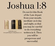 BOOK OF THE LAW MEDITATE ON IT DAY AND NIGHT / JOSHUA 1:8