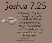 STONED HIM / JOSHUA 7:25