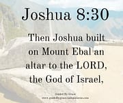 JOSHUA BUILT AN ALTAR / JOSHUA 8:30