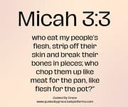 EAT MY PEOPLE'S FLESH / MICAH 3:3