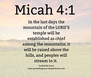 IN THE LAST DAYS / MICAH 4:1
