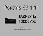 EARNESTLY I SEEK YOU / PSALMS 63:1-11