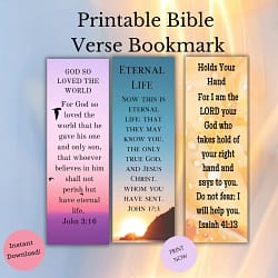 Printable Bible Verse Bookmarks (Eternal Life)