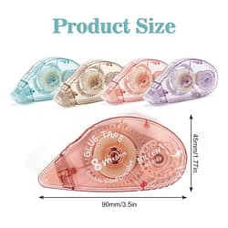 Huiruso 4 Pack Double Sided Tape Roller, Scrapbook Supplies, Glue Tape Roller for Crafts