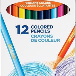 Colored Pencils, Assorted Colors, 3.3 mm core, 12 Count