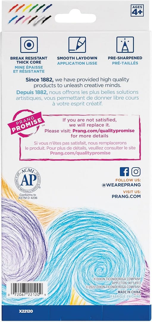 Colored Pencils, Assorted Colors, 3.3 mm core, 12 Count - Image 2