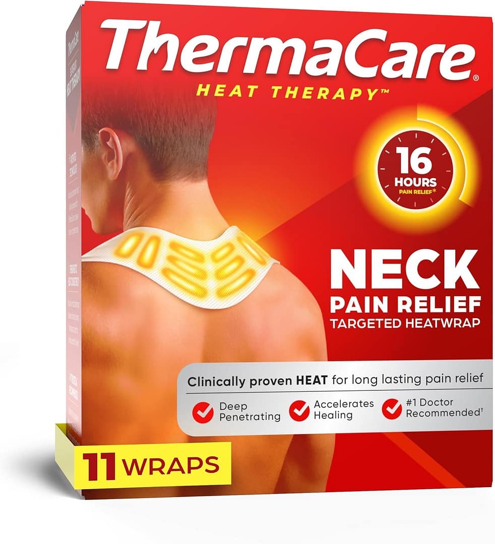 ThermaCare Heat Wraps for Neck & Shoulder Pain Relief - 16-Hour Heat Therapy Heating Pads
