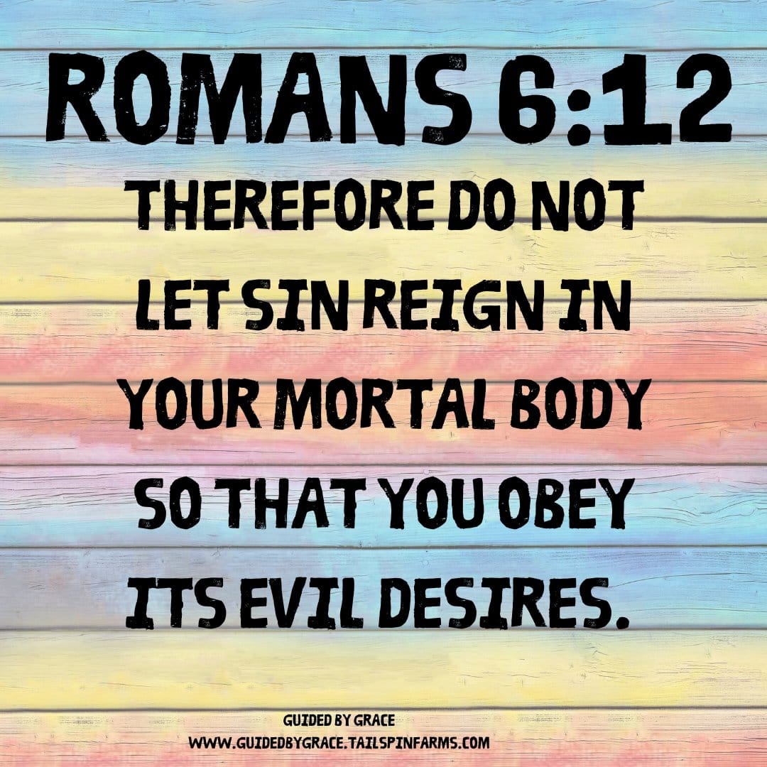 DO NOT LET SIN REIGN / ROMANS 6:12 - Guided By Grace
