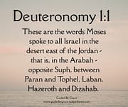 THE WORDS MOSES SPOKE / DEUTERONOMY 1:1