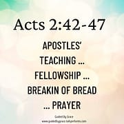 APOSTLES' TEACHING ... FELLOWSHIP ... BREAKING OF BREAD ... PRAYER / ACTS 2:42-47