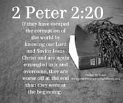 ESCAPED ... ARE AGAIN ENTANGLED / 2 PETER 2:20