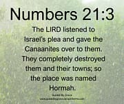 COMPLETELY DESTROYED THEM / NUMBERS 21:3