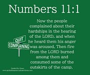 THE PEOPLE COMPLAINED / NUMBERS 11:1