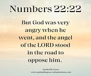 GOD WAS VERY ANGRY / NUMBERS 22:22