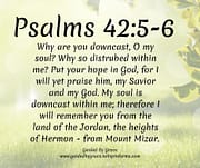 MY SOUL IS DOWNCAST / PSALMS 42:5-6