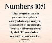 YOU WILL BE REMEMBERED / NUMBERS 10:9