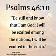 BE STILL / PSALMS 46:10